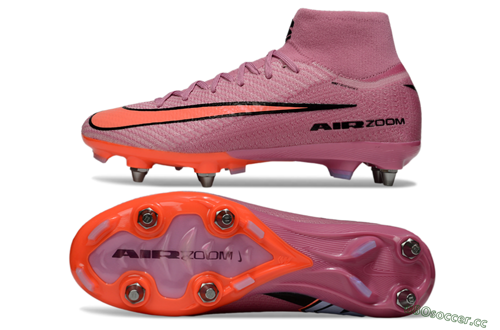 Men's Nike Air Zoom Mercurial Superfly 10 Elite SG Soft Ground High-Tops Football Boots - Red/Black 1