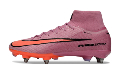 Men's Nike Air Zoom Mercurial Superfly 10 Elite SG Soft Ground High-Tops Football Boots - Red/Black