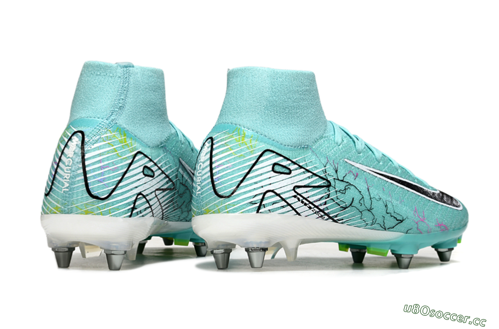 Men's Nike Air Zoom Mercurial Superfly 10 Elite SG Soft Ground High-Tops Football Boots - Jade/White/Black 6