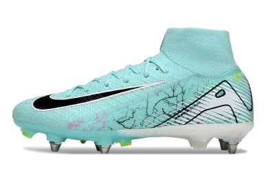 Men's Nike Air Zoom Mercurial Superfly 10 Elite SG Soft Ground High-Tops Football Boots - Jade/White/Black