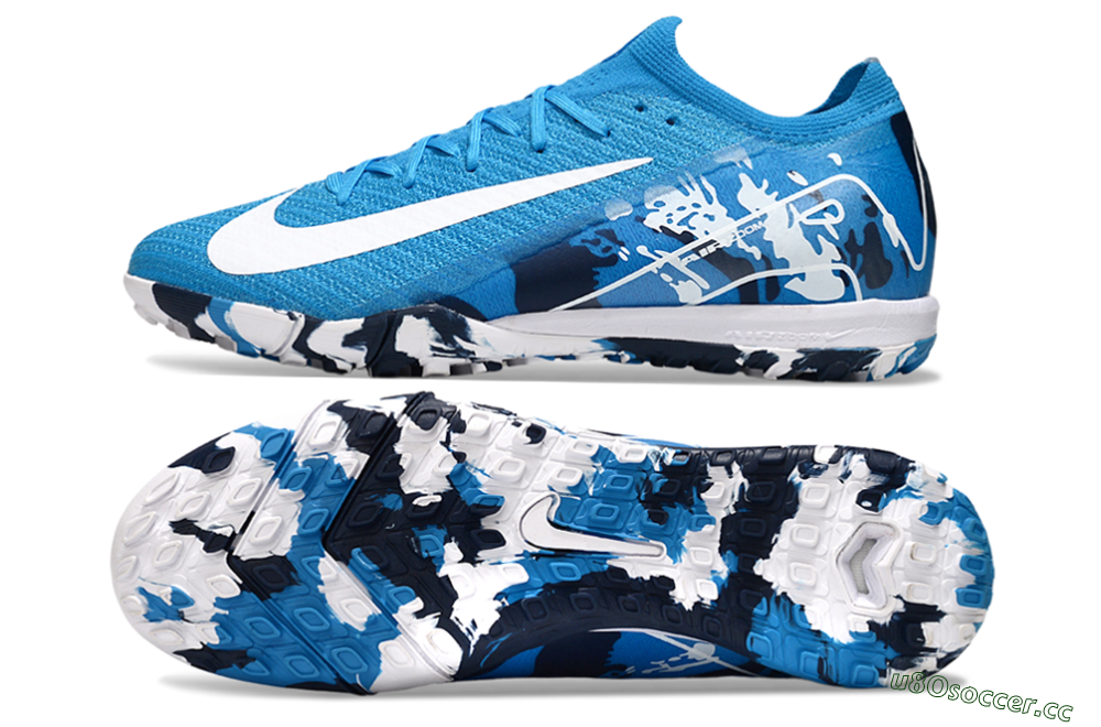 Unisex Nike Air Zoom Mercurial Vapor 16 Elite TF Artificial Turf Low-Tops Football Shoes - Blue/White/Black 1