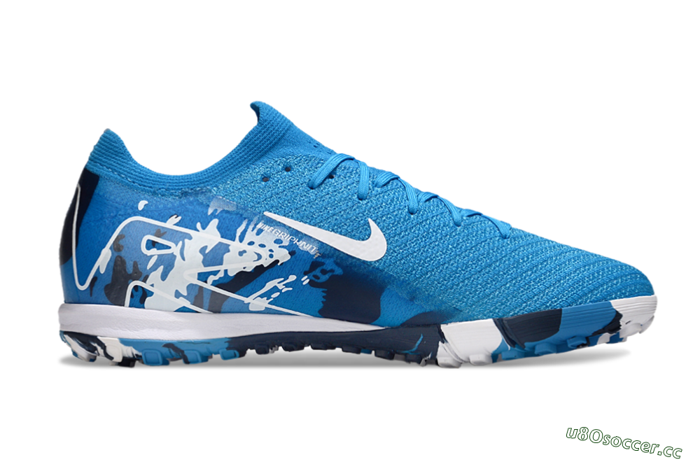 Unisex Nike Air Zoom Mercurial Vapor 16 Elite TF Artificial Turf Low-Tops Football Shoes - Blue/White/Black 7