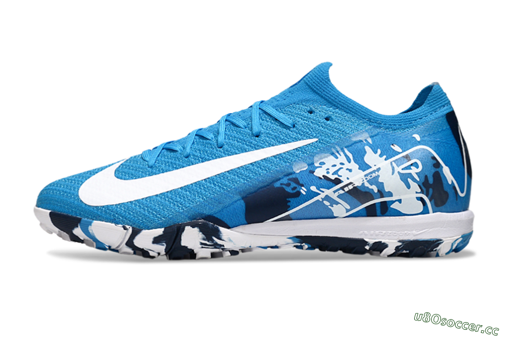 Unisex Nike Air Zoom Mercurial Vapor 16 Elite TF Artificial Turf Low-Tops Football Shoes - Blue/White/Black 0