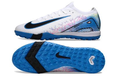 Unisex Nike Air Zoom Mercurial Vapor 16 Elite TF Artificial Turf Low-Tops Football Shoes - White/Blue/Black