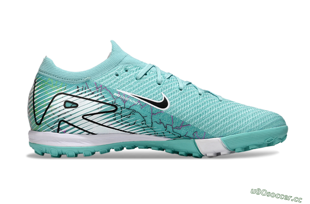 Unisex Nike Air Zoom Mercurial Vapor 16 Elite TF Artificial Turf Low-Tops Football Shoes - Jade/Black/White 7