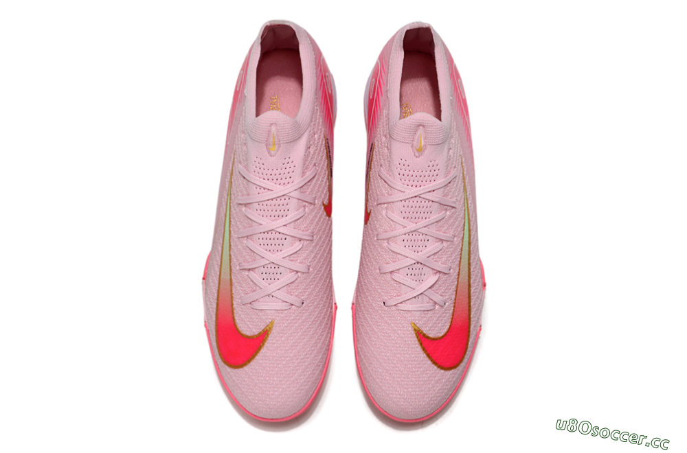 Unisex Nike Air Zoom Mercurial Vapor 16 Elite TF Artificial Turf Low-Tops Football Shoes - Pink/Gold/White 4