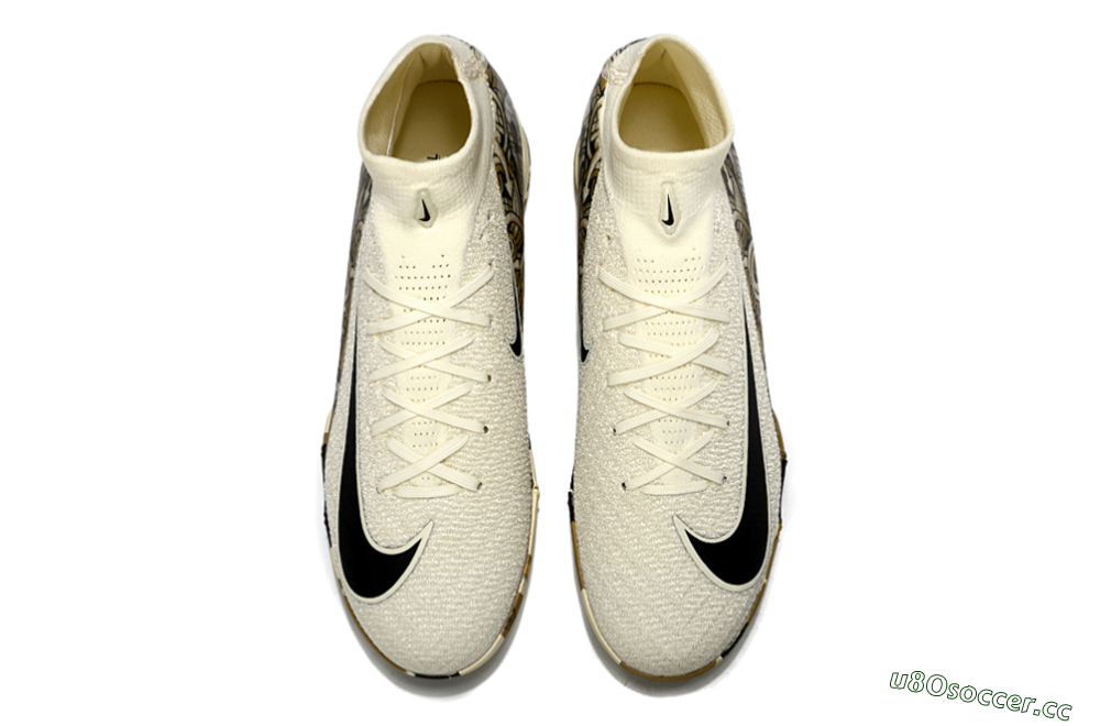 Unisex Nike Air Zoom Mercurial Superfly 10 Elite TF Artificial Turf High-Tops Football Shoes - Beige/Black/Brown 4