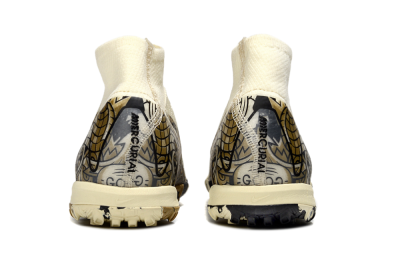 Unisex Nike Air Zoom Mercurial Superfly 10 Elite TF Artificial Turf High-Tops Football Shoes - Beige/Black/Brown