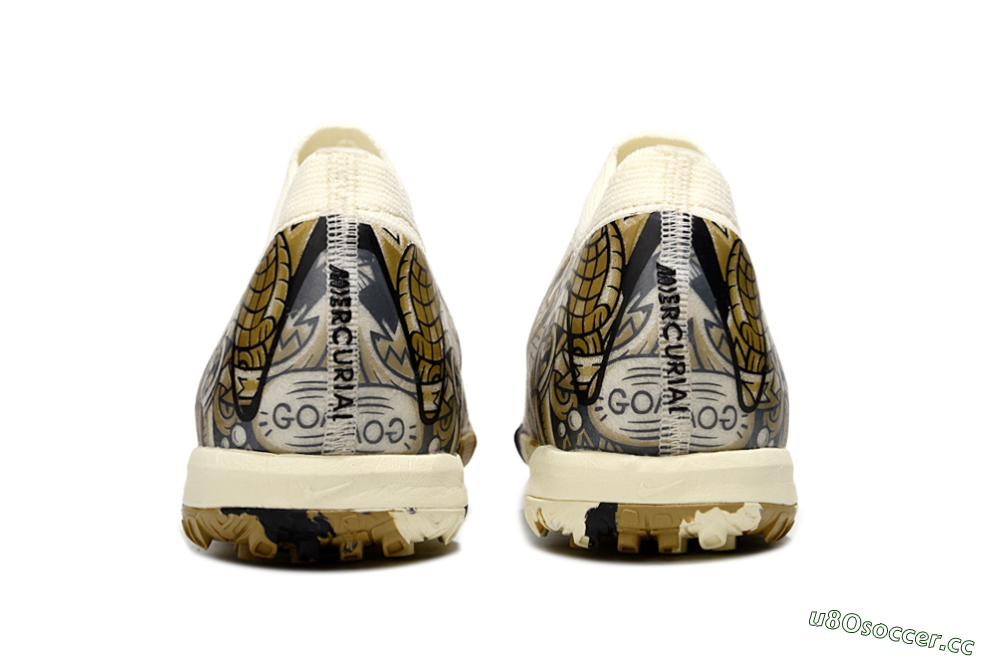 Unisex Nike Air Zoom Mercurial Vapor 16 Elite TF Artificial Turf Low-Tops Football Shoes - Beige/Black/Brown 5