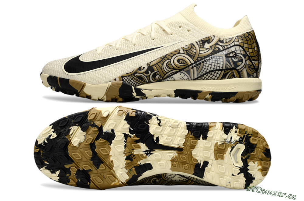 Unisex Nike Air Zoom Mercurial Vapor 16 Elite TF Artificial Turf Low-Tops Football Shoes - Beige/Black/Brown 1