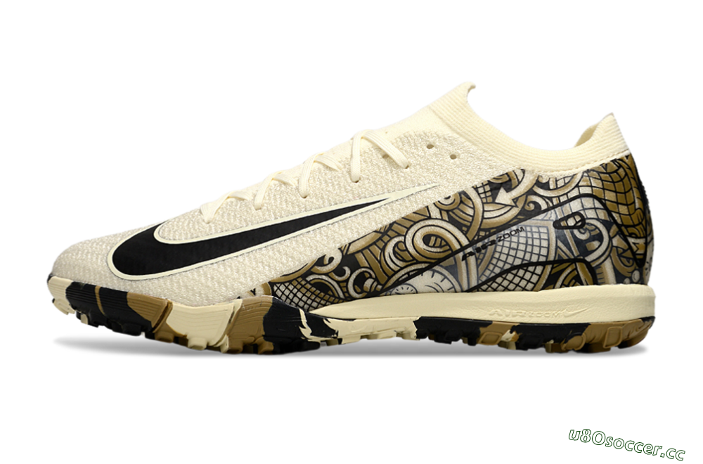 Unisex Nike Air Zoom Mercurial Vapor 16 Elite TF Artificial Turf Low-Tops Football Shoes - Beige/Black/Brown 0