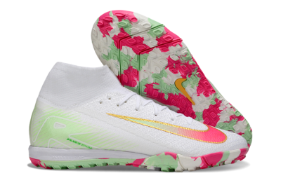 Unisex Nike Air Zoom Mercurial Superfly 10 Elite TF Artificial Turf High-Tops Football Shoes - White/Red/Gold