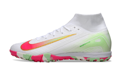 Unisex Nike Air Zoom Mercurial Superfly 10 Elite TF Artificial Turf High-Tops Football Shoes - White/Red/Gold