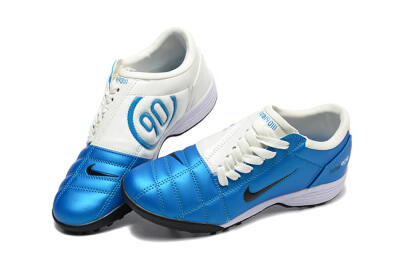 Men's Nike Total 90 III TF Artificial Turf Low-Tops Football Shoes - Blue/Black/White