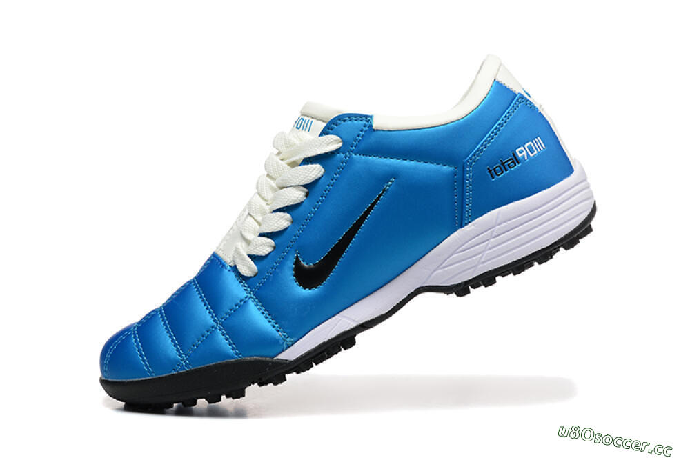 Men's Nike Total 90 III TF Artificial Turf Low-Tops Football Shoes - Blue/Black/White 8