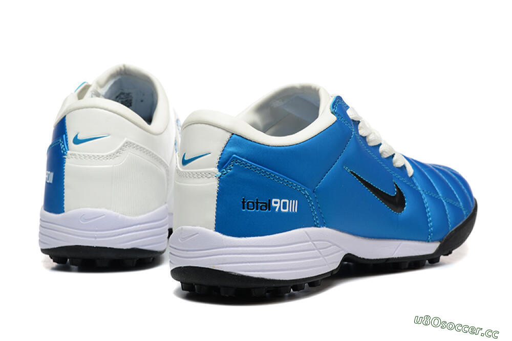 Men's Nike Total 90 III TF Artificial Turf Low-Tops Football Shoes - Blue/Black/White 9