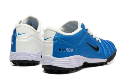 Men's Nike Total 90 III TF Artificial Turf Low-Tops Football Shoes - Blue/Black/White