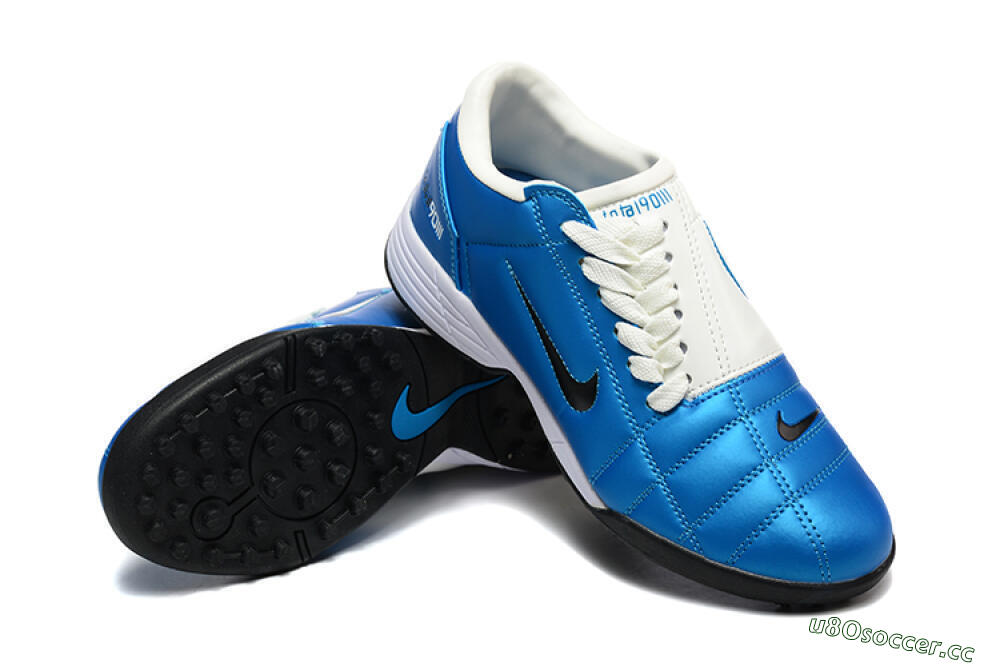 Men's Nike Total 90 III TF Artificial Turf Low-Tops Football Shoes - Blue/Black/White 4