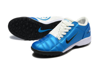 Men's Nike Total 90 III TF Artificial Turf Low-Tops Football Shoes - Blue/Black/White