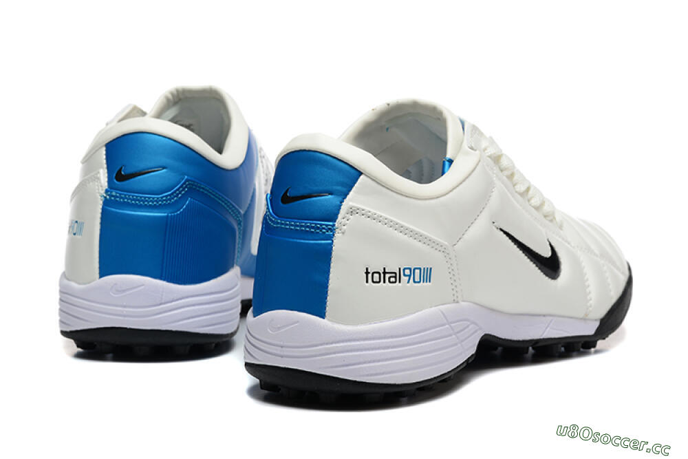 Men's Nike Total 90 III TF Artificial Turf Low-Tops Football Shoes - Beige/Black/Blue 9