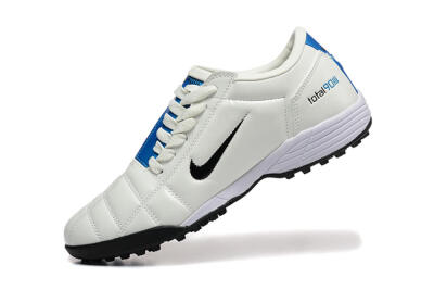 Men's Nike Total 90 III TF Artificial Turf Low-Tops Football Shoes - Beige/Black/Blue