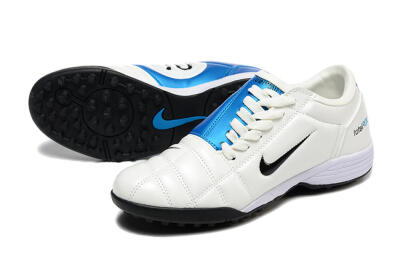 Men's Nike Total 90 III TF Artificial Turf Low-Tops Football Shoes - Beige/Black/Blue