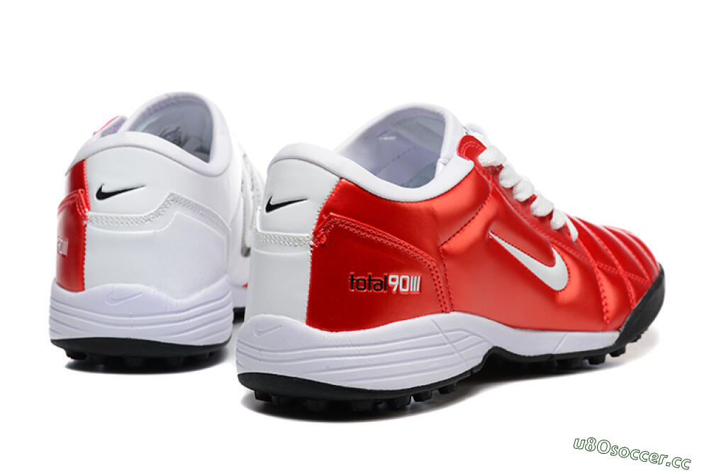 Men's Nike Total 90 III TF Artificial Turf Low-Tops Football Shoes - Red/White/Black 9