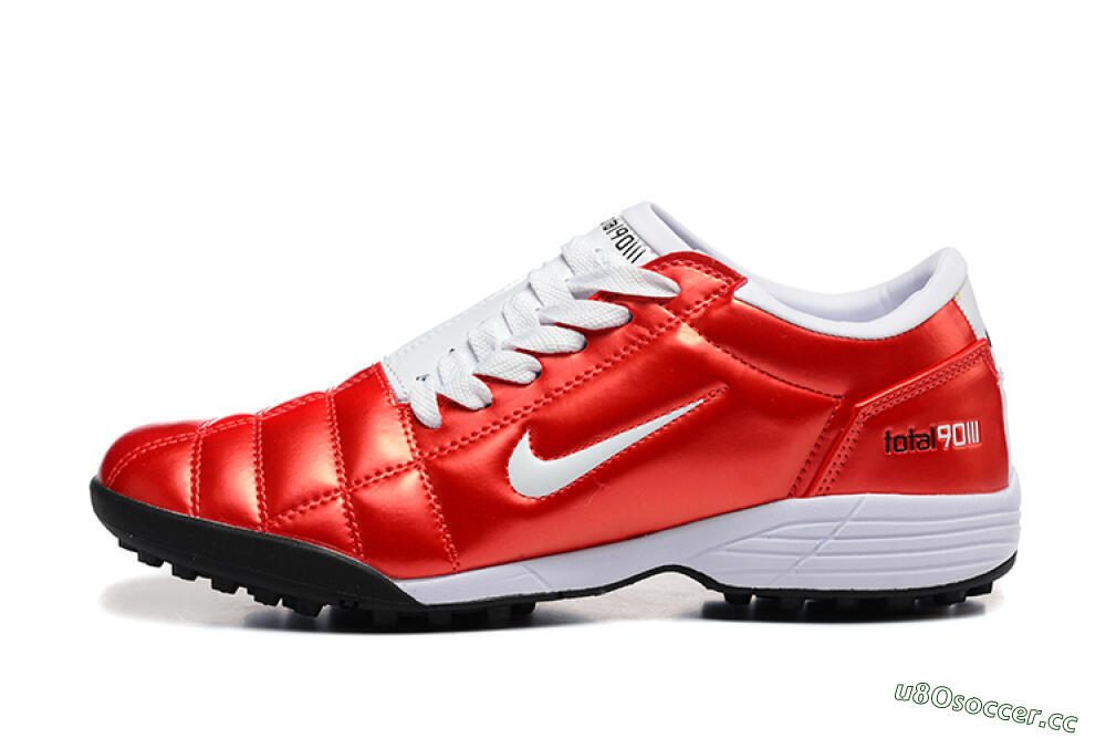 Men's Nike Total 90 III TF Artificial Turf Low-Tops Football Shoes - Red/White/Black 0