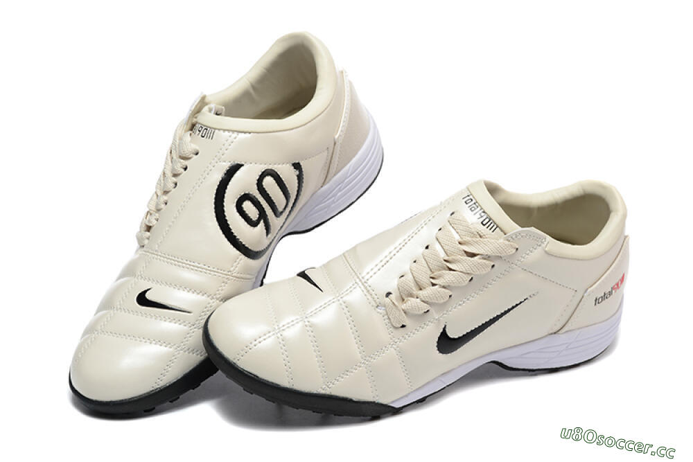 Men's Nike Total 90 III TF Artificial Turf Low-Tops Football Shoes - Beige/Black/White 6
