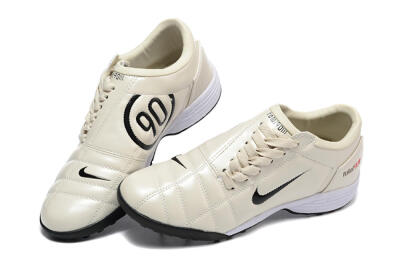 Men's Nike Total 90 III TF Artificial Turf Low-Tops Football Shoes - Beige/Black/White