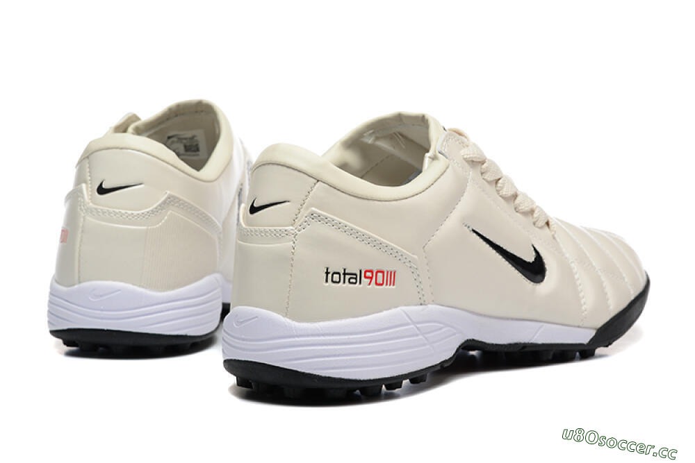 Men's Nike Total 90 III TF Artificial Turf Low-Tops Football Shoes - Beige/Black/White 9