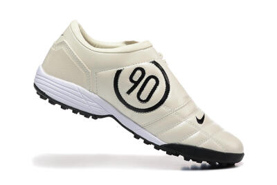 Men's Nike Total 90 III TF Artificial Turf Low-Tops Football Shoes - Beige/Black/White