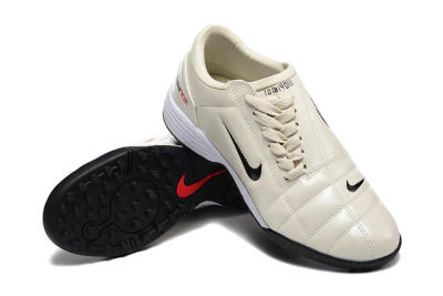 Men's Nike Total 90 III TF Artificial Turf Low-Tops Football Shoes - Beige/Black/White