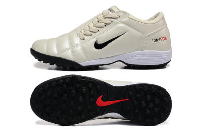 Men's Nike Total 90 III TF Artificial Turf Low-Tops Football Shoes - Beige/Black/White