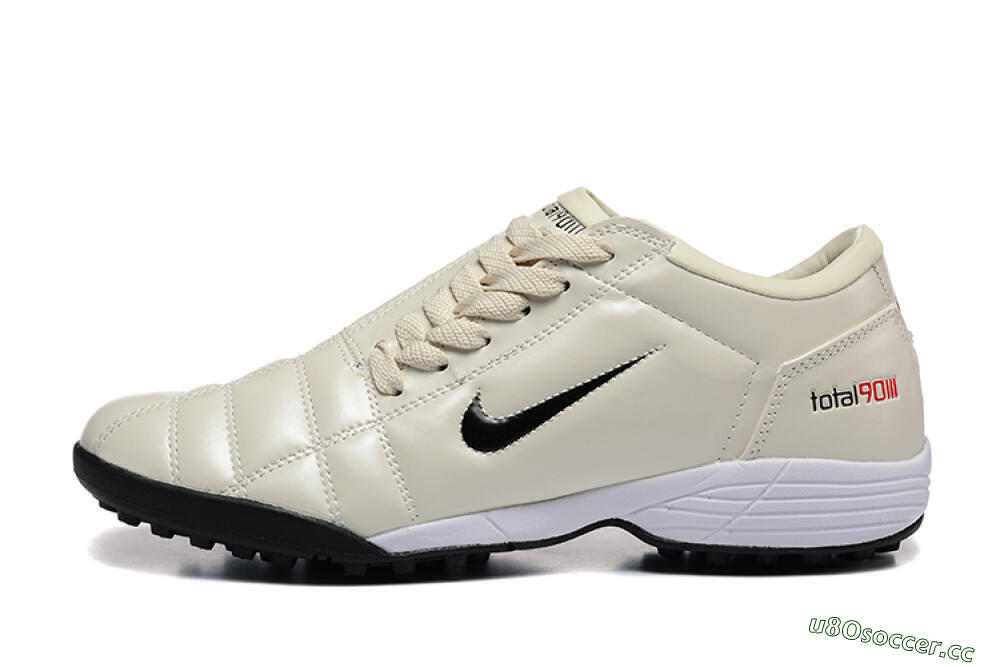 Men's Nike Total 90 III TF Artificial Turf Low-Tops Football Shoes - Beige/Black/White 0