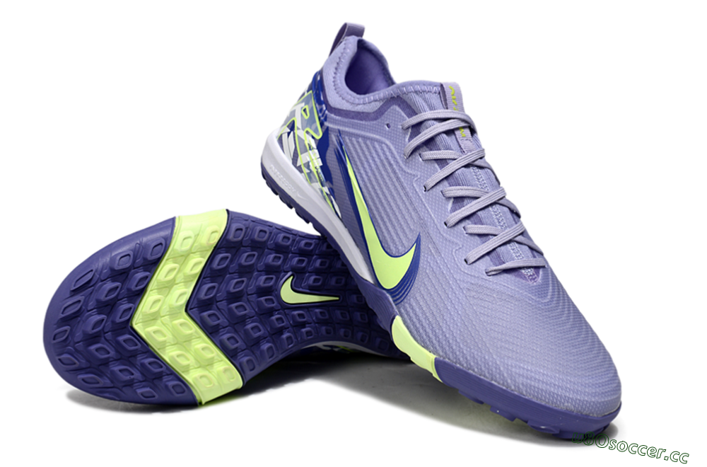 Unisex Nike Air Zoom Mercurial Vapor 16 Pro TF Artificial Turf Low-Tops Football Shoes - Purple/Yellow/White 3