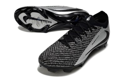 Unisex Nike Air Zoom Mercurial Vapor 16 Elite FG Firm Ground Low-Tops Football Boots - Black/Silver