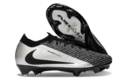 Unisex Nike Air Zoom Mercurial Vapor 16 Elite FG Firm Ground Low-Tops Football Boots - Black/Silver