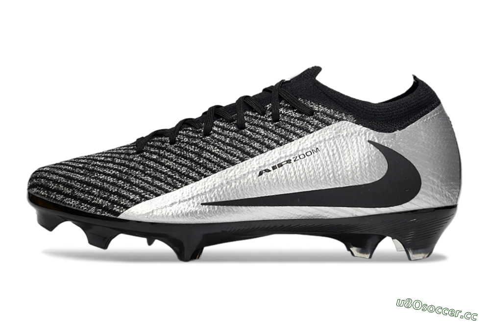 Unisex Nike Air Zoom Mercurial Vapor 16 Elite FG Firm Ground Low-Tops Football Boots - Black/Silver 0