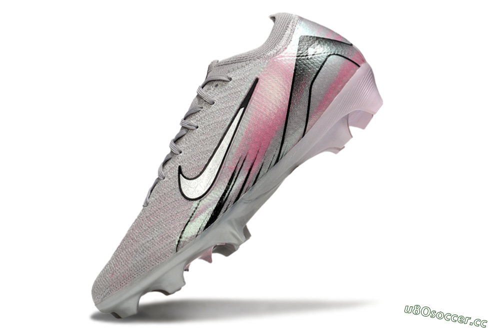 Unisex Nike Air Zoom Mercurial Vapor 16 Elite FG Firm Ground Low-Tops Football Boots - Silver/Pink/Black 5