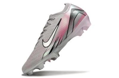 Unisex Nike Air Zoom Mercurial Vapor 16 Elite FG Firm Ground Low-Tops Football Boots - Silver/Pink/Black