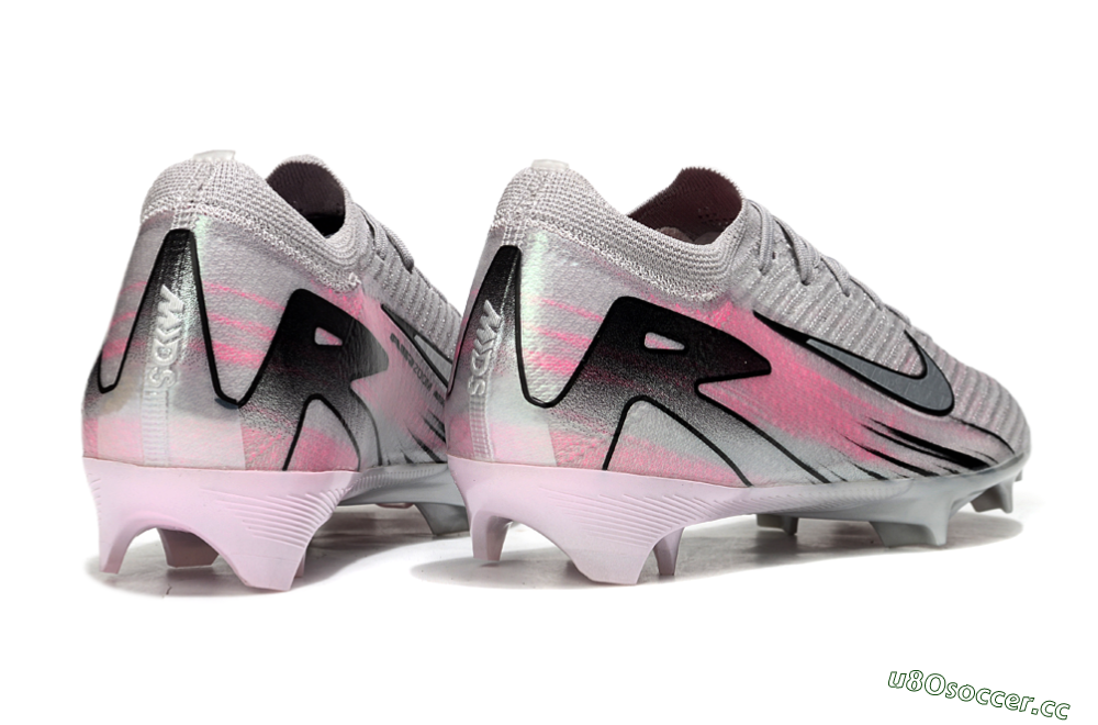Unisex Nike Air Zoom Mercurial Vapor 16 Elite FG Firm Ground Low-Tops Football Boots - Silver/Pink/Black 6