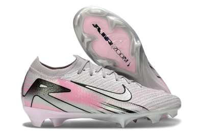 Unisex Nike Air Zoom Mercurial Vapor 16 Elite FG Firm Ground Low-Tops Football Boots - Silver/Pink/Black