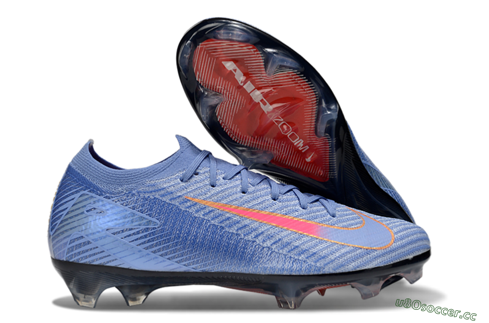 Unisex Nike Air Zoom Mercurial Vapor 16 Elite FG Firm Ground Low-Tops Football Boots - Blue/Pink/Gold 2
