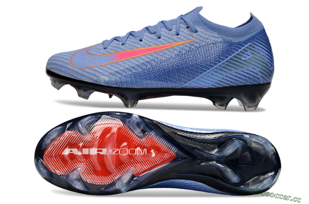 Unisex Nike Air Zoom Mercurial Vapor 16 Elite FG Firm Ground Low-Tops Football Boots - Blue/Pink/Gold 1