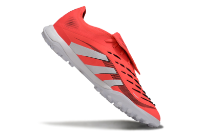 Unisex Adidas Predator Elite Foldover Tongue TF Artificial Turf Low-Tops Football Shoes - Red/White/Black