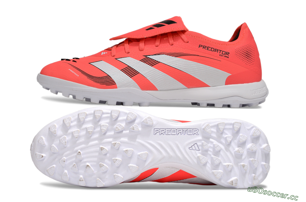 Unisex Adidas Predator Elite Foldover Tongue TF Artificial Turf Low-Tops Football Shoes - Red/White/Black 1