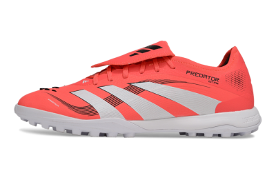 Unisex Adidas Predator Elite Foldover Tongue TF Artificial Turf Low-Tops Football Shoes - Red/White/Black