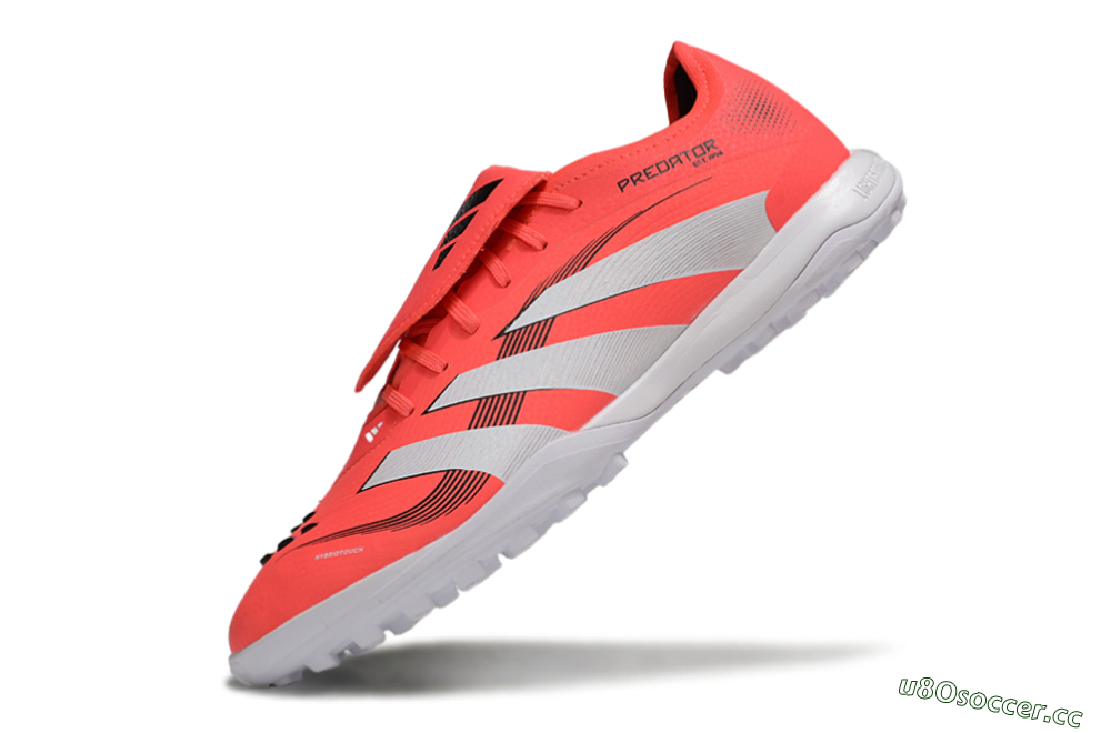 Unisex Adidas Predator Elite Foldover Tongue TF Artificial Turf Low-Tops Football Shoes - Red/White/Black 5