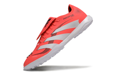 Unisex Adidas Predator Elite Foldover Tongue TF Artificial Turf Low-Tops Football Shoes - Red/White/Black